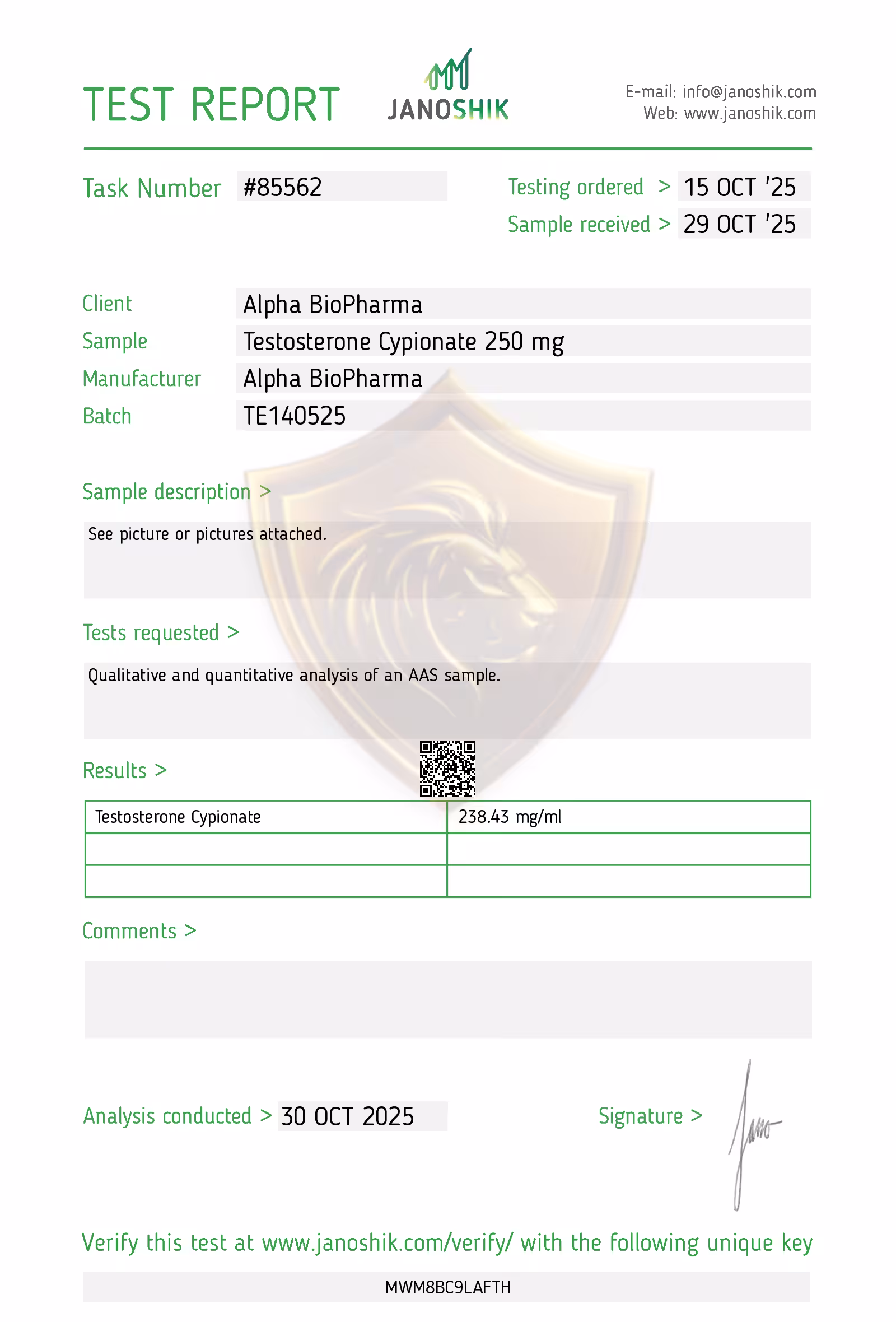 Testosteron Cypionate 250 mg - Afbeelding 2